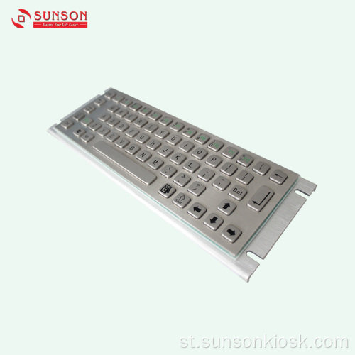 Keyboard ea IP65 Metal bakeng sa Kiosk ea Boitsebiso